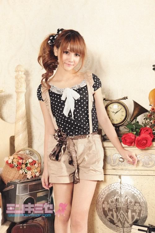 Vintage Polka Dot Shirt & Shorts